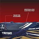 TANSO Tournament Impact Badminton Kit Bag | Spacious Racket Bag with Three Large Compartments and Separate Shoe Compartment | Front Zipper Pocket | Unisex - Men, Boys, Girls, Women gallery image