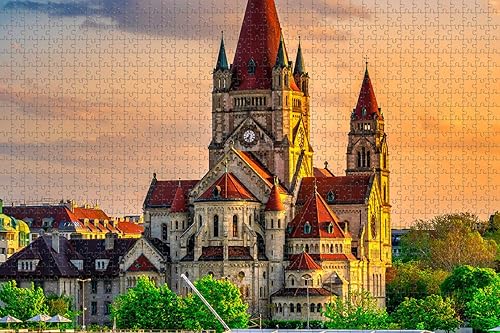 Austria - Rompecabezas de madera para adultos, 1000 piezas, regalo de viaje de madera