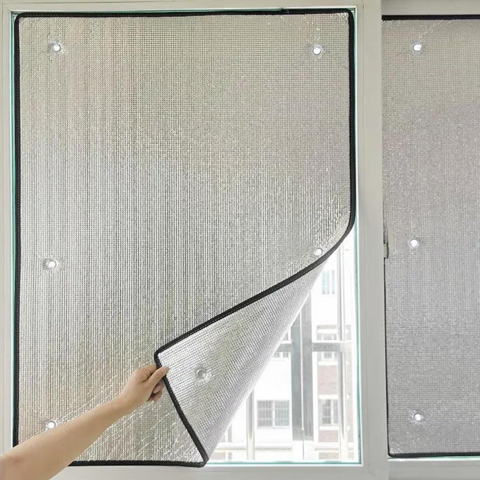 Heat Control Glass Film,Heat Reflective Window Film,Self-Adhesive Window Films,100% Light Blocking Opaque Window Film,Waterproof and Dust-Proof Aluminium Foil Window Film (70x140cm/28"x55")