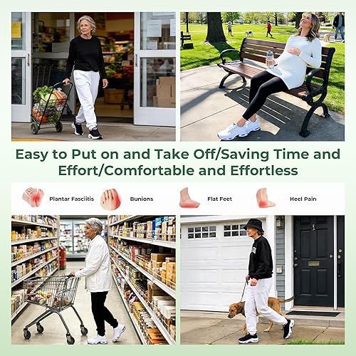 Miniatura 6 de Zapatillas sin cordones para mujer, zapatos de caminar, zapatos de tenis fáciles de usar
