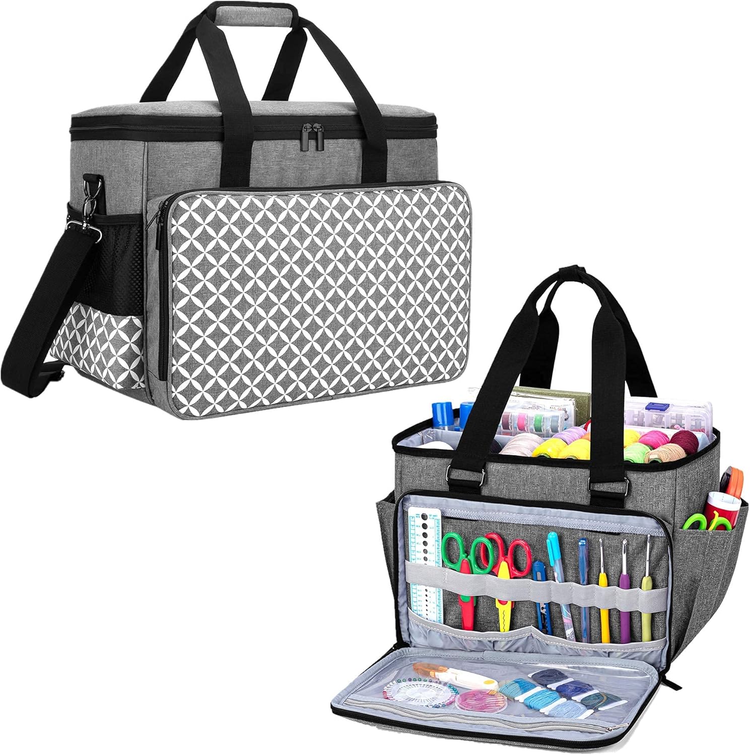 YARWO Sewing Machine Carrying Case Bundle with Sewing