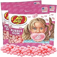 Vista 1 de Needzo Jelly Bean Pink Bubble Gum - Gomitas con sabor a chicle, caramelos masticables de tamaño bocado para compartir, recuerdos de fiesta de dulces