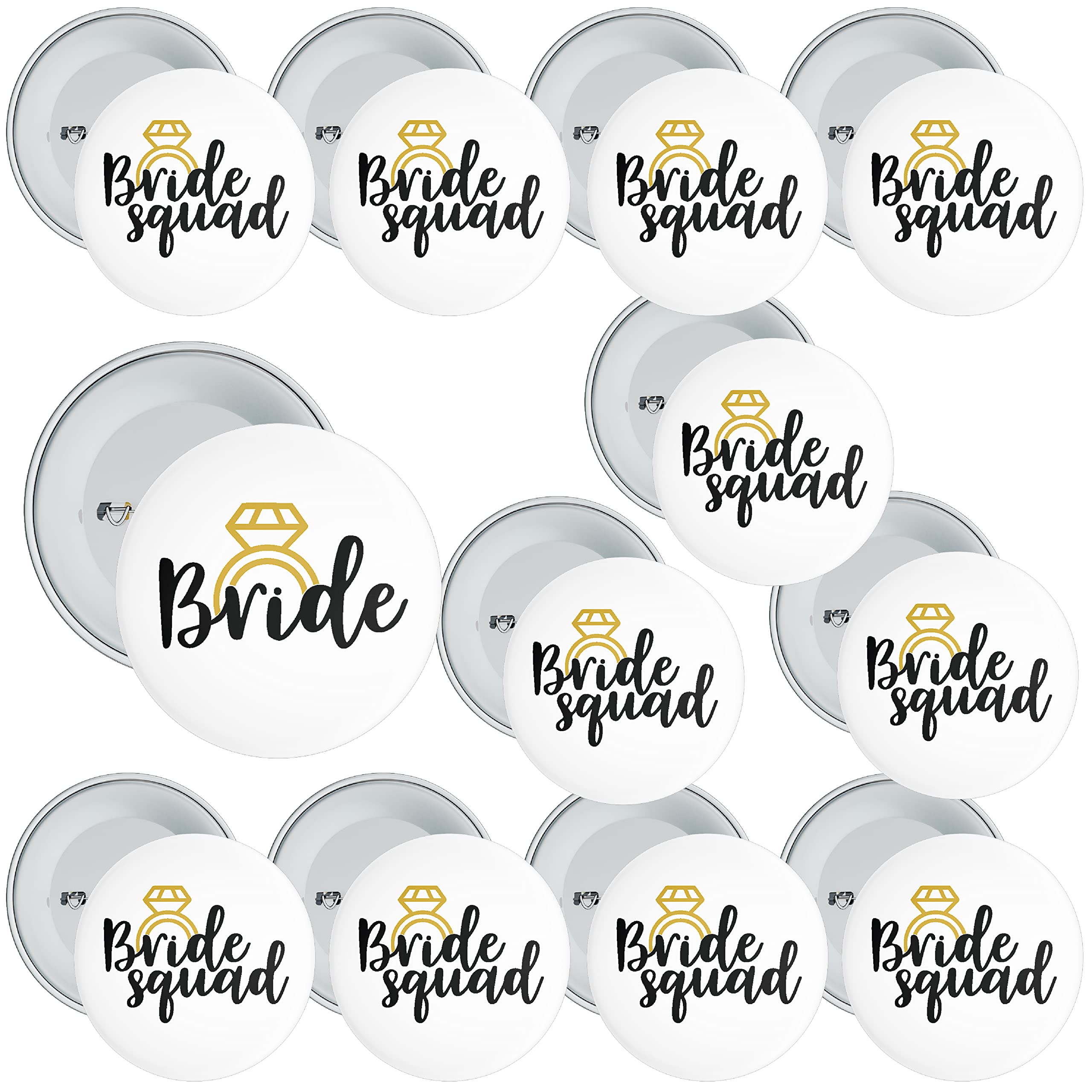 Team Bride Abzeichen – 12-teiliges Set Für Hen Party & Hochzeit