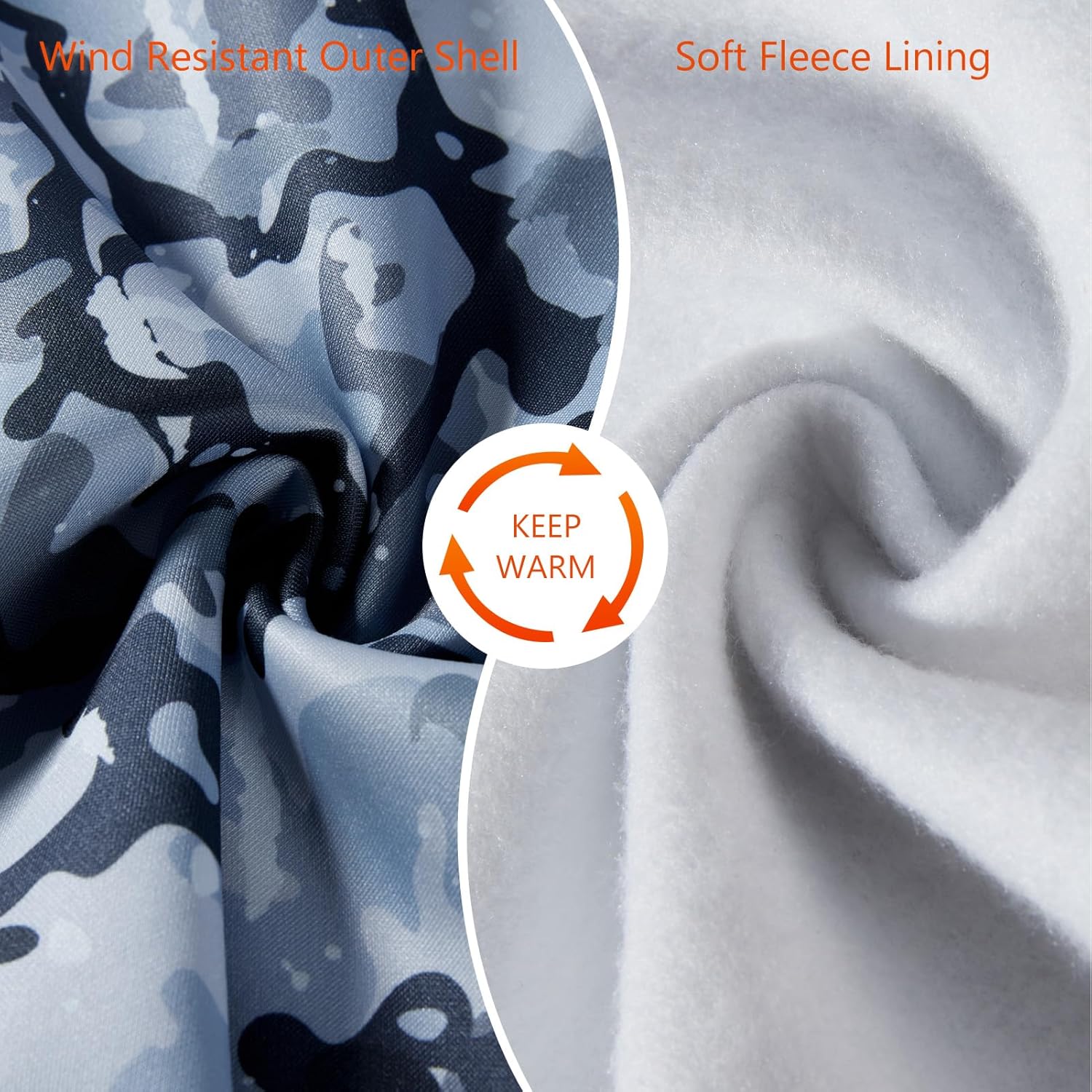 BASSDASH Unisex 2 Pack Fleece Neck Warmer Gaiter with Breathing Holes Wind Resistant Face Mask for Winter Hunting Fishing - Image 5