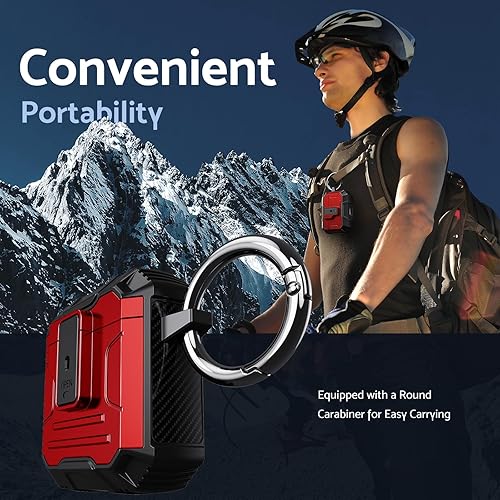 Miniatura 6 de DASFOND Armor Cover - Funda para AirPods de 2 y 1 generación, cuerpo completo, protección a prueba de golpes, soporte de carga inalámbrica con