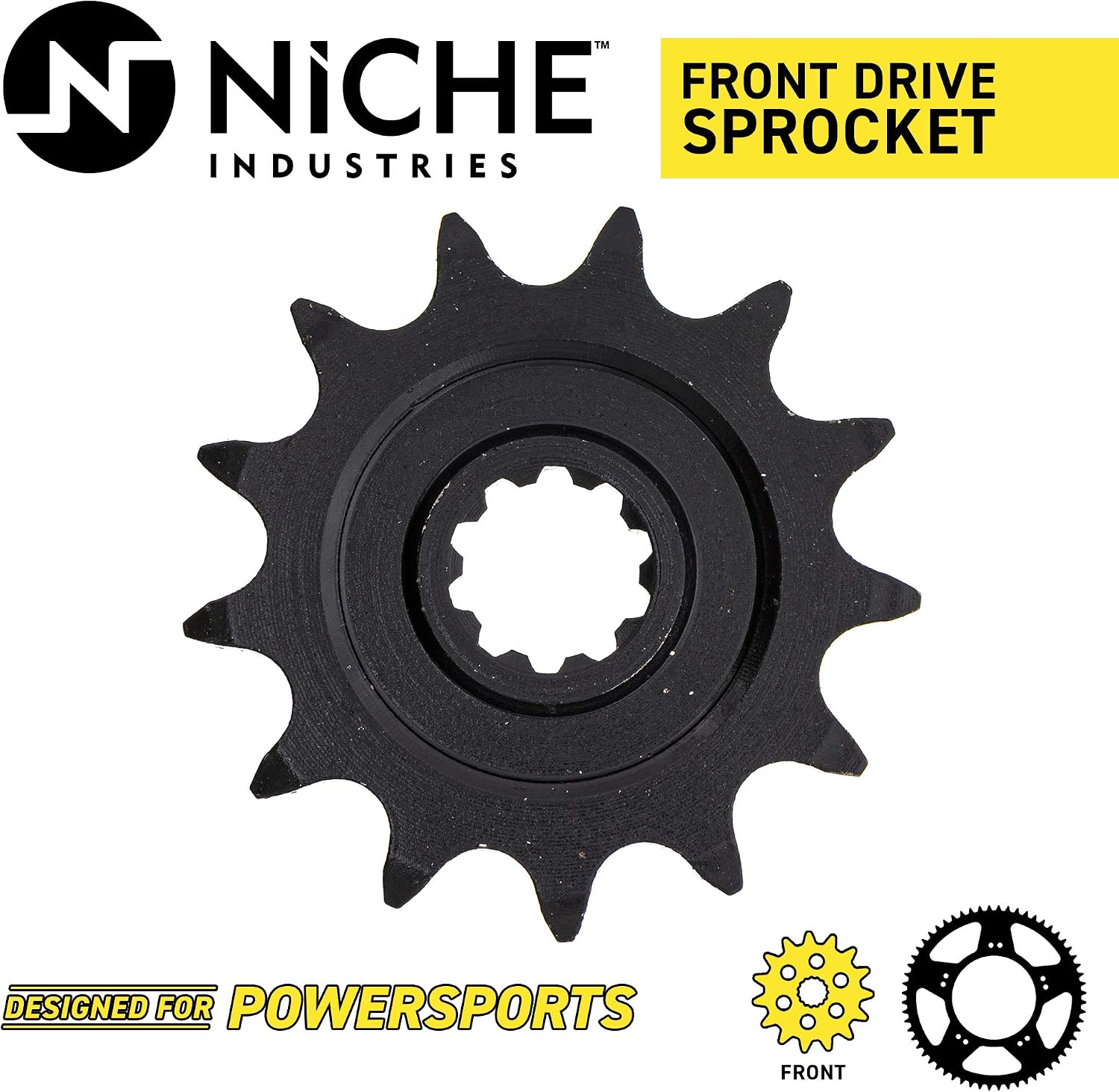 NICHE Drive Sprocket Chain Combo for Kawasaki KX250F Suzuki RMZ250 Front 13 Rear 48 Tooth 520V-X X-Ring 114 Links