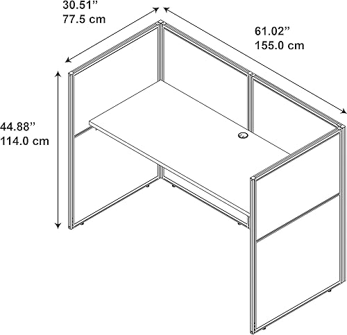 Miniatura 3 de Bush muebles de negocios fácil oficina 60W escritorio recto cerrado oficina en cereza mocha