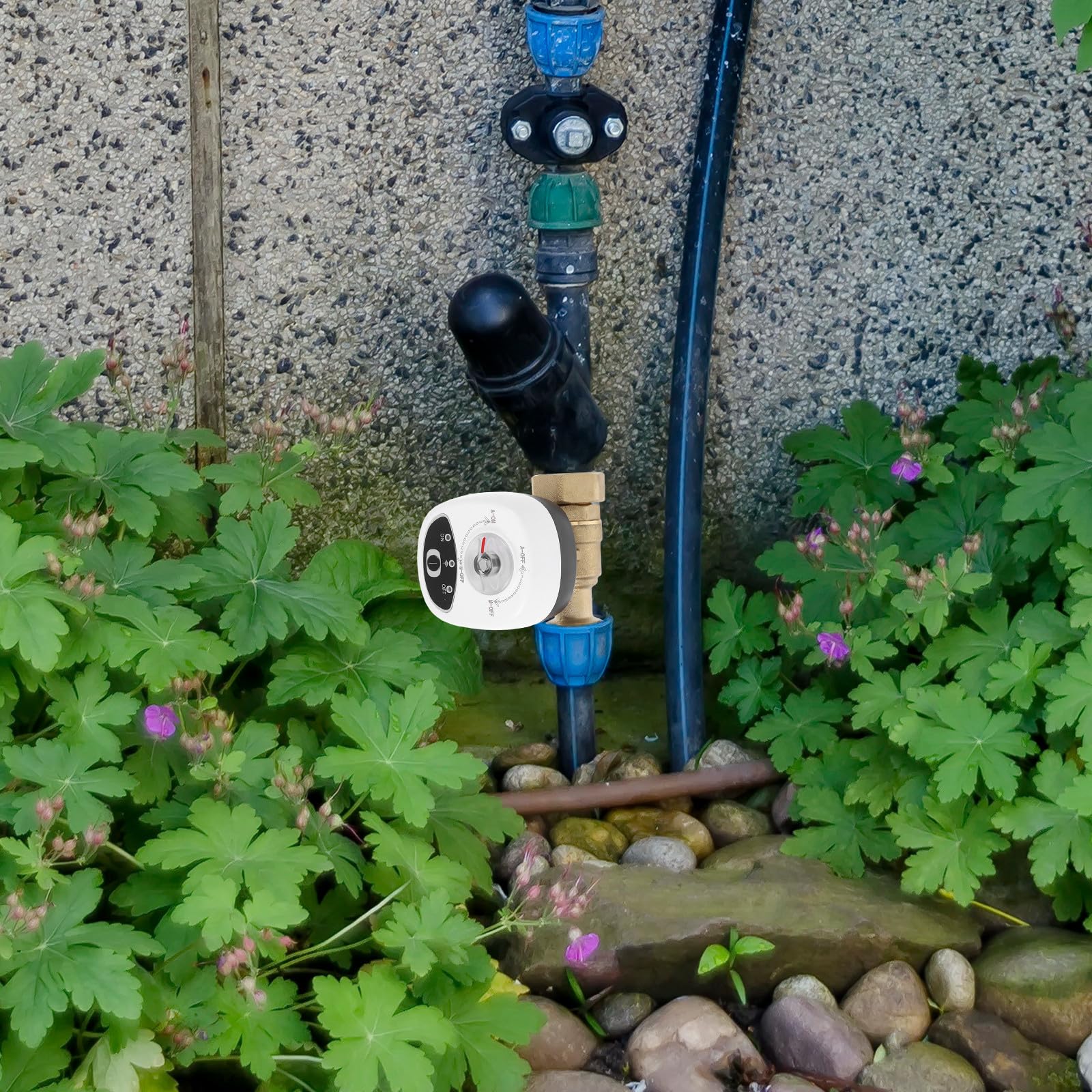 PLAFOPE Válvula de Agua Electrónica Inteligente Wifi Fácil Instalación con Temporizador y Sistema de Alarma Ahorro de Agua para Control de Riego y Cierre Automático Dn25