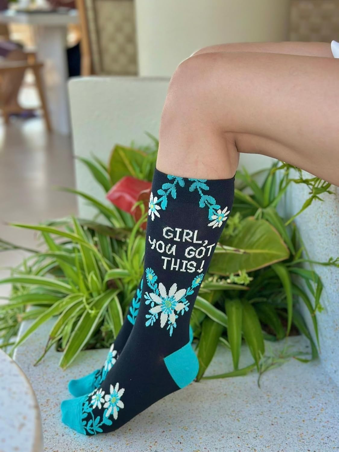 Women's Funny Novelty Crew Socks with Positive Affirmation Sayings | Inspirational Gifts for Women image 5