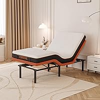 Vista 25 de ESHINE Base de cama ajustable Queen con colchón de 12 pulgadas, espuma viscoelástica híbrida (mediana), control remoto inalámbrico, instalación en 5