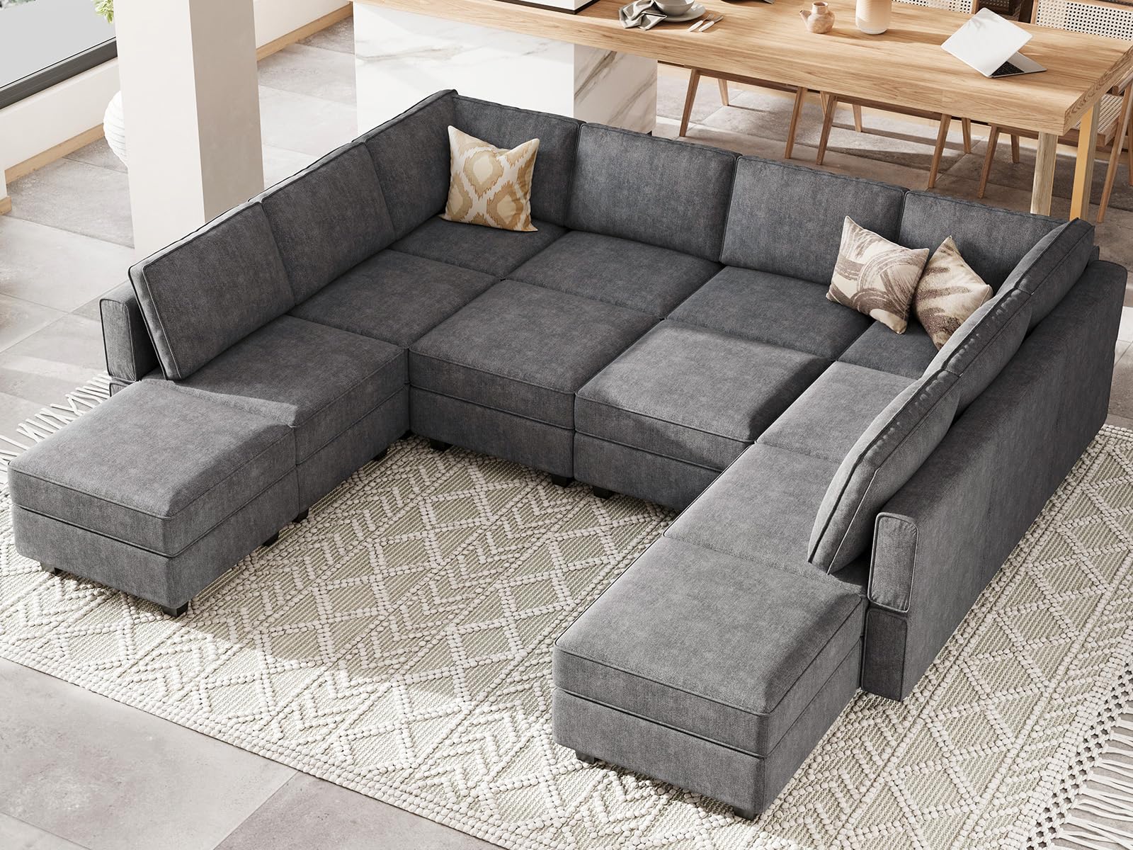 Belffin Terry Fabric Sectional