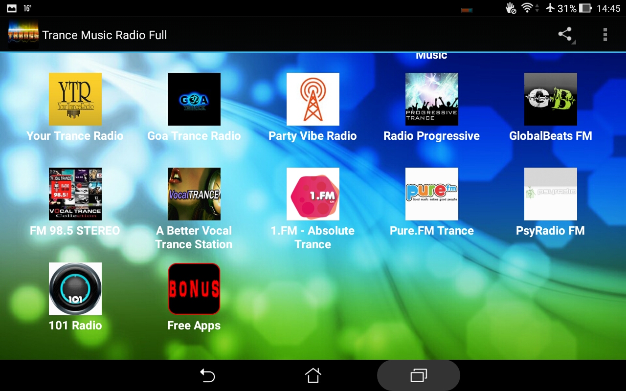 Trance Music Radio Full App on Amazon Appstore