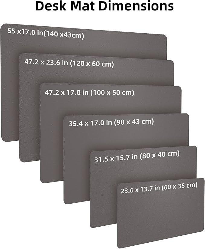 Alfombrilla de escritorio CEBOWA 23.6x13.7 pulgadas, impermeable, antideslizante miniatura 8