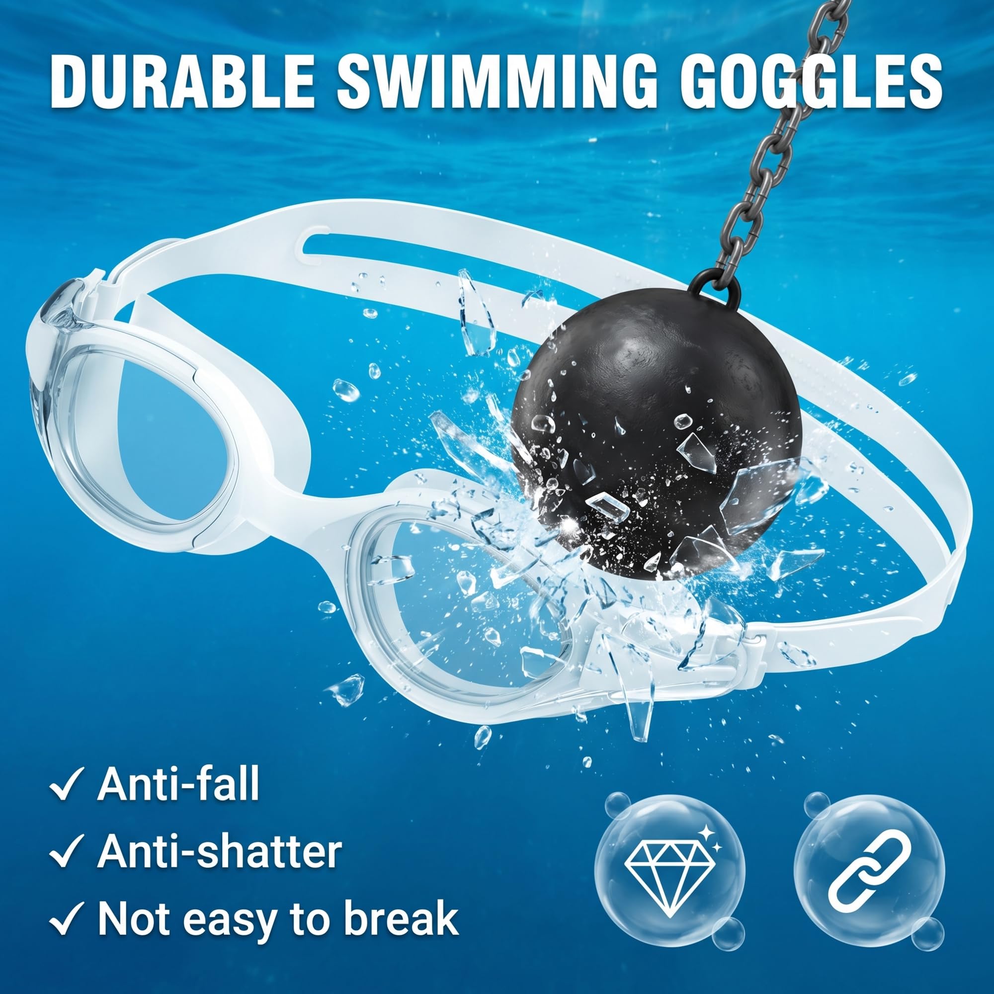 Occhialini Nuoto Uomo e Donna Unisex | Impermeabili e Antiappannamento | Comodi Occhiali Piscina Adulti con Protezione UV400 – Per Nuoto Indoor e Outdoor