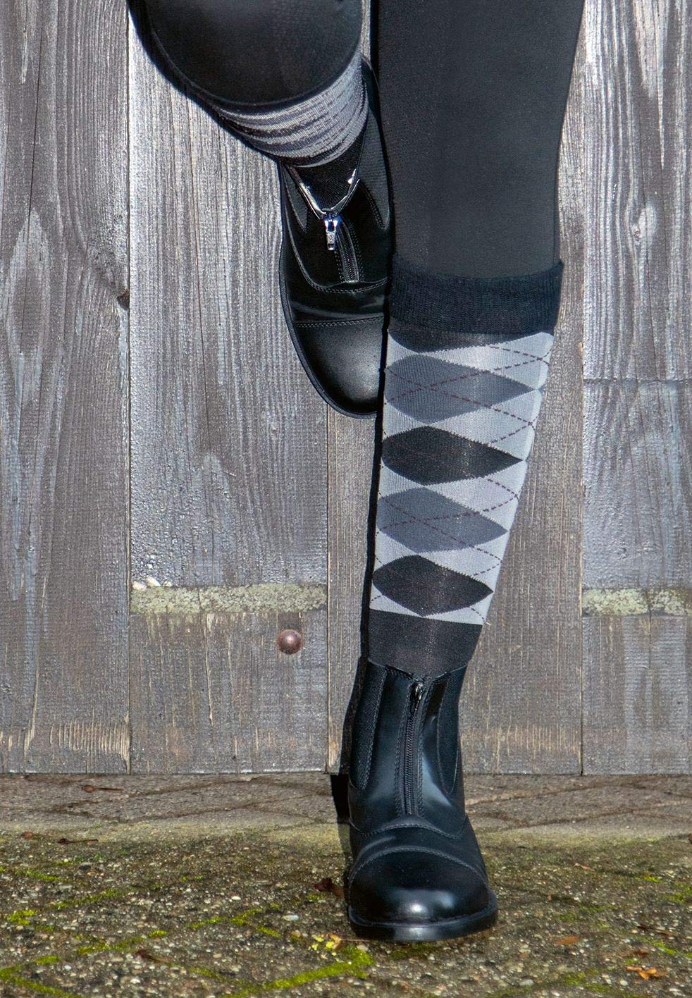 HKM Jodhpurschuh mit Elastikeinsatz und Reißverschluss PantaloniBambini e Ragazzi