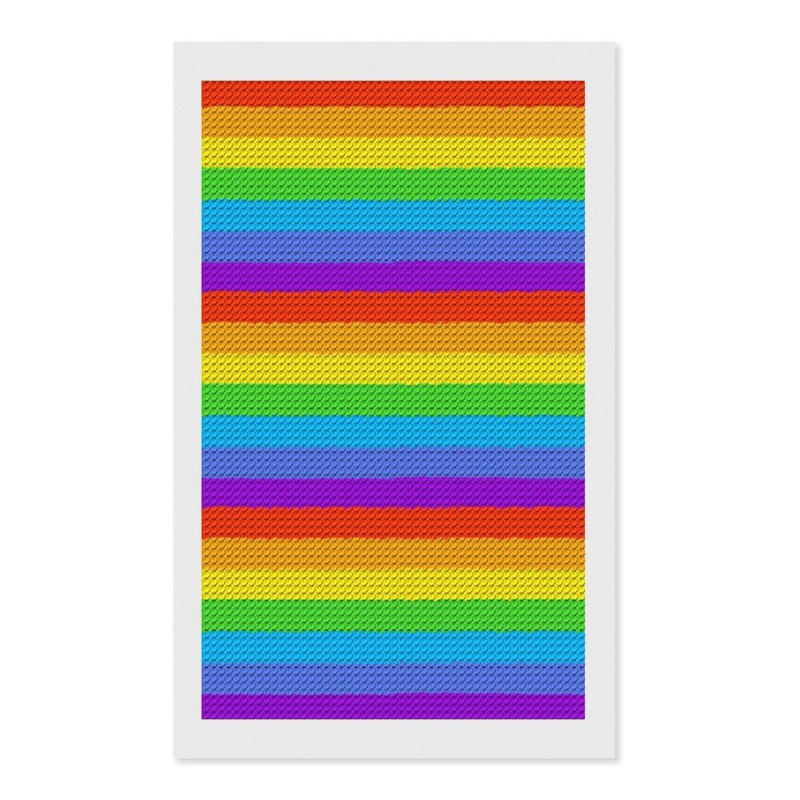Nclqvjxzkhw Style Lgbt Flag Colors Diamond Art Painting For Adult Round Diamonds Pictures Arts Crafts Home Wall Decor 12"X20"