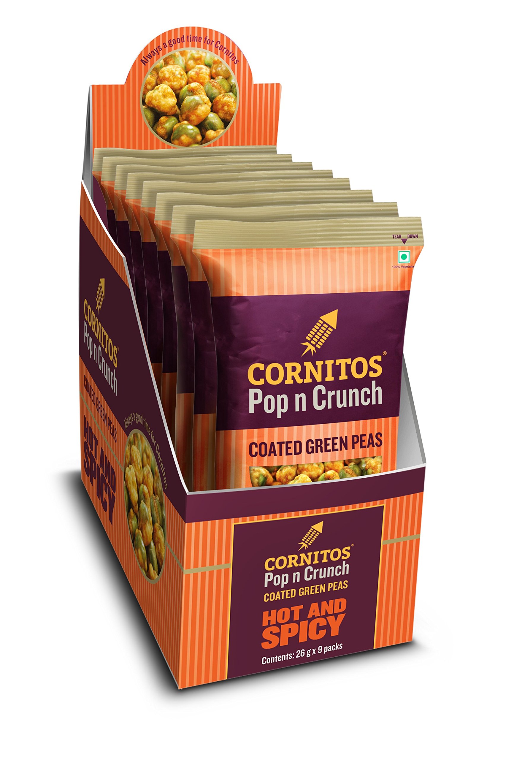 Cornitos Coated Green Peas, Hot and Spicy, 234g (B017SPJ8L6) Amazon Price History, Amazon Price Tracker