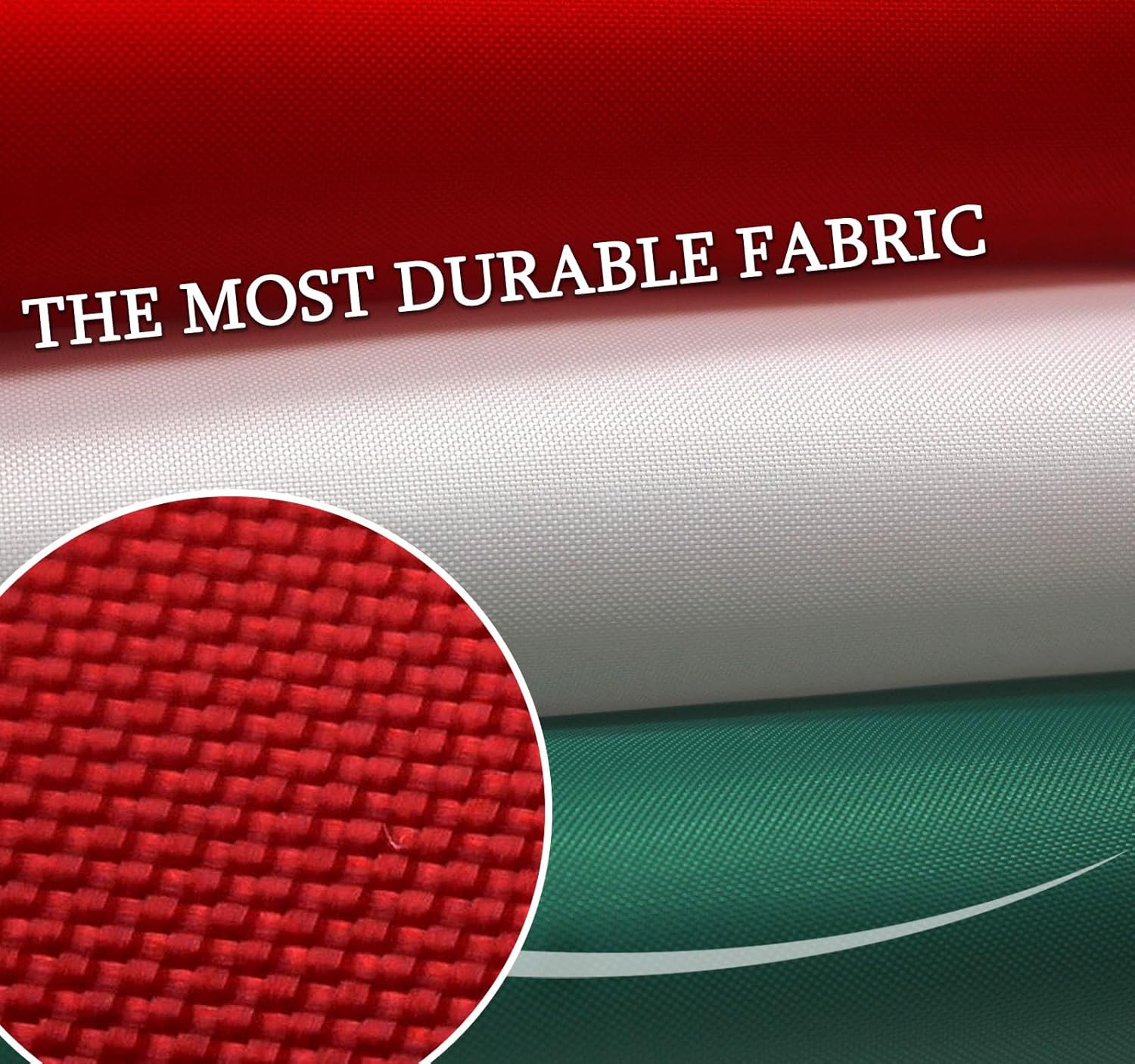 Mexican Flag | 3x5 Ft | Double ToughWeave Series Double Sided Embroidered 300D Polyester | Country Flag, Embroidered Design, Indoor/Outdoor, Brass Grommets, Heavy Duty