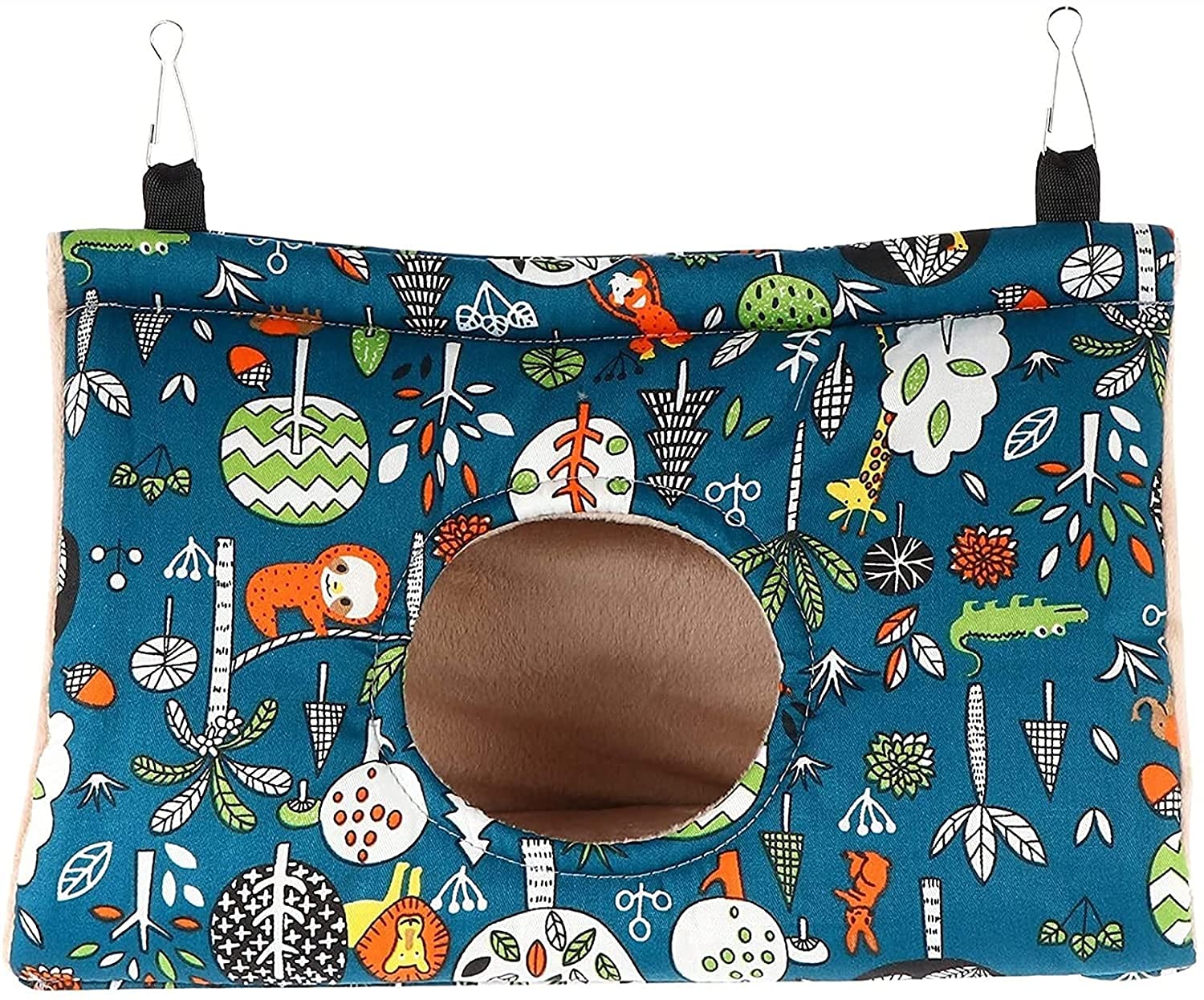 Nido de Loro Nidos de Pájaros Hamaca de Aves Invierno cálido algodón Nido casa Cama Hamaca Jaula Colgante triángulo Loro Hamaca Descanso Nido 915(Color:Blue;Size:17X10cm)