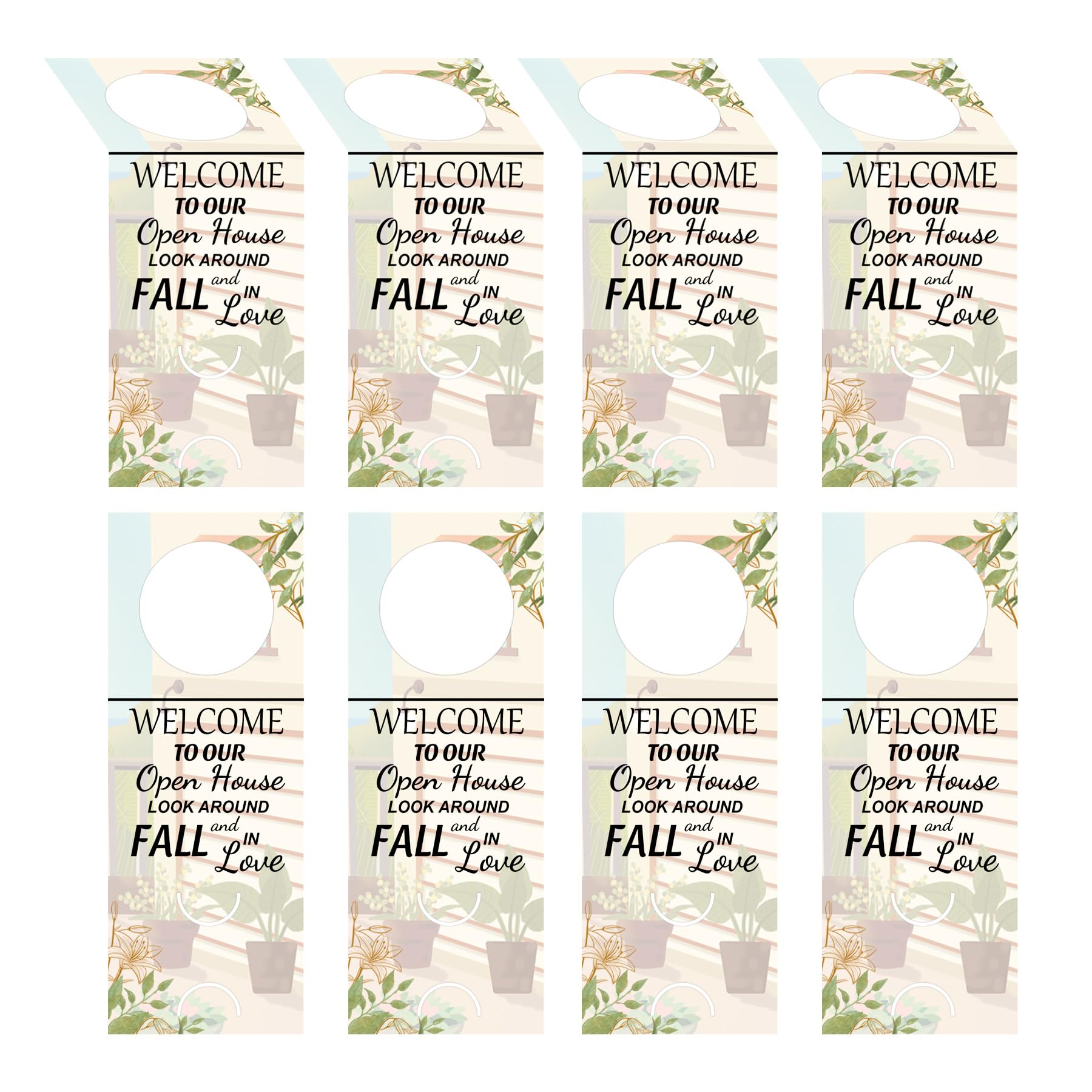 Welcome to Our Open House Bottle Hang Tag 25 Pcs Wine Bottle Gift Hanging Tags 8 x 3 inch Fall in Love Bottle Hang Tag Bottle Open House Supplies for Real Estate Agent Favors Supplies