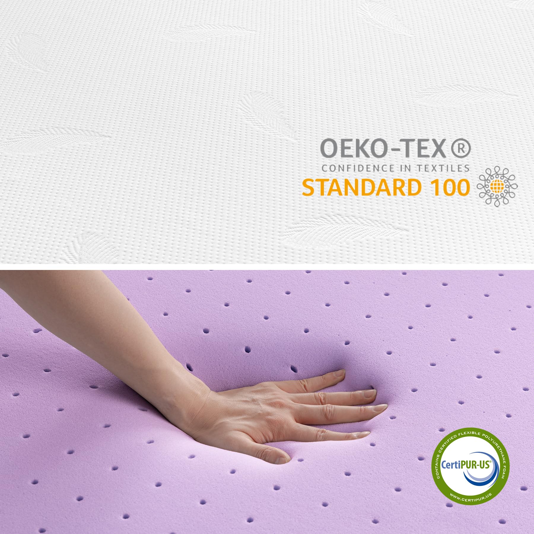 BedStory Topper Matrimoniale 180x200 da 10 CM, Topper in Memory Foam con Profumo di Lavanda, Topper per Materasso Correttore con Angoli Elastici