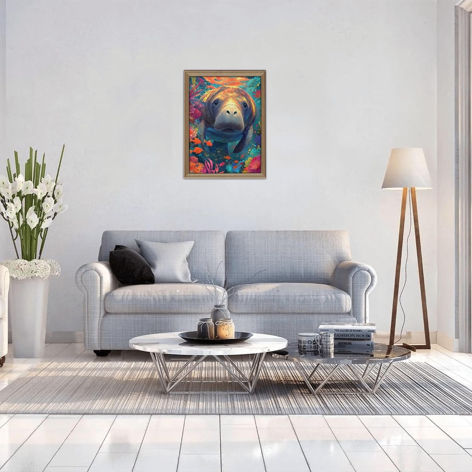 500 Piece Wooden Puzzle for Adults – Manatee and Coral Reef Jigsaw Puzzle for Relaxing Home Decor and Gift Beautiful Underwater Sea Life Scene for Puzzle Lovers