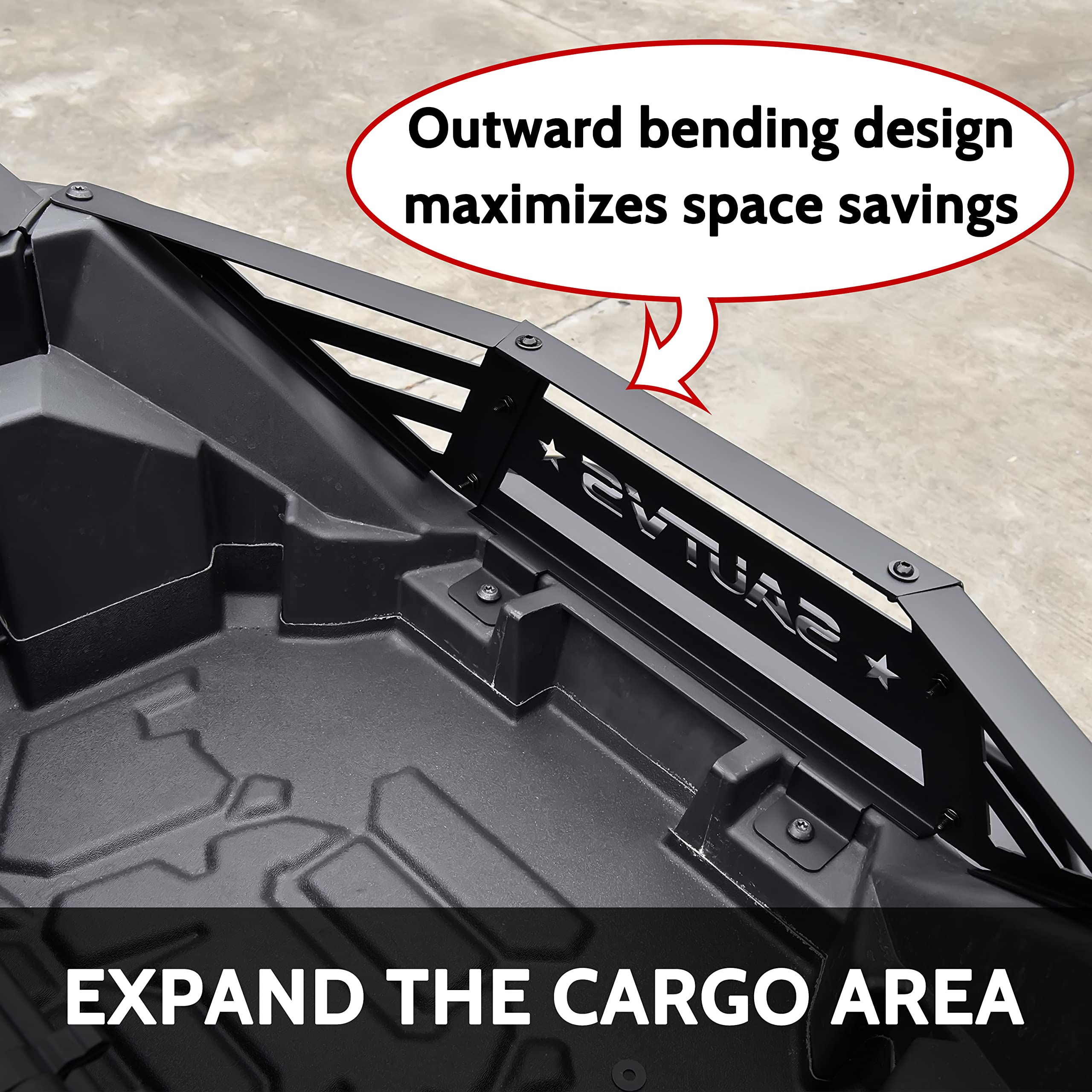 Rear Cargo Bed Extender Tailgate For Polaris RZR PRO R 2022-2025, Heavy Duty - View #5