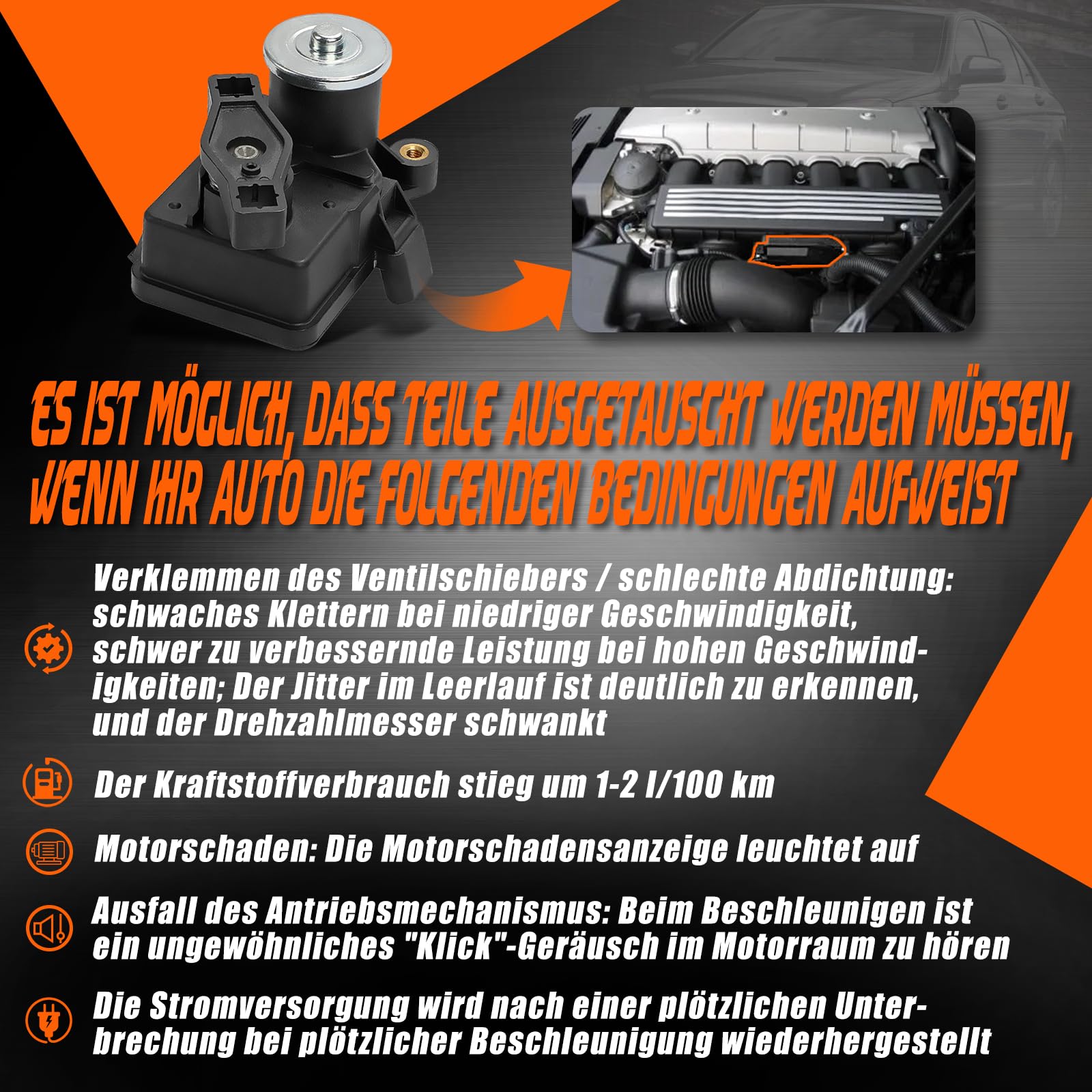 Elemento de succión colector de aspiración para Benz W203 W204 S203 S204 C209 A209 C219 W211 W212 A207 C207 W639 W221 W252 W164 X200 4W x 46L 3 S212USW.#A6421500594