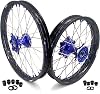 KKE 2118 Cast Wheels Fit for Yamaha YZ125 YZ250 1999-2025 YZ250F 2001-2025 YZ450F 2003-2025 Enduro Wheels Blue Nipple