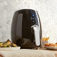 Vista 3 de West Bend Freidora de aire con controles digitales y temporizador de 30 minutos, 6 preajustes de cocción, revestimiento antiadherente, 3.7 cuartos