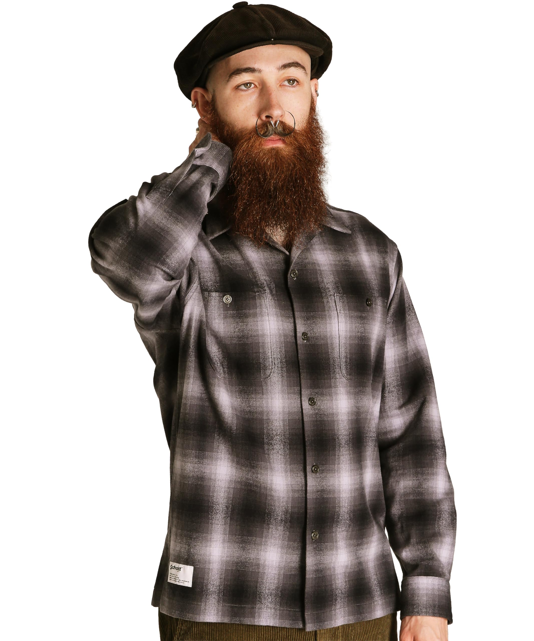 Amazon.co.jp: 【Schott】【ショット】 OMBRE CHECK FLANNEL LS SHIRT