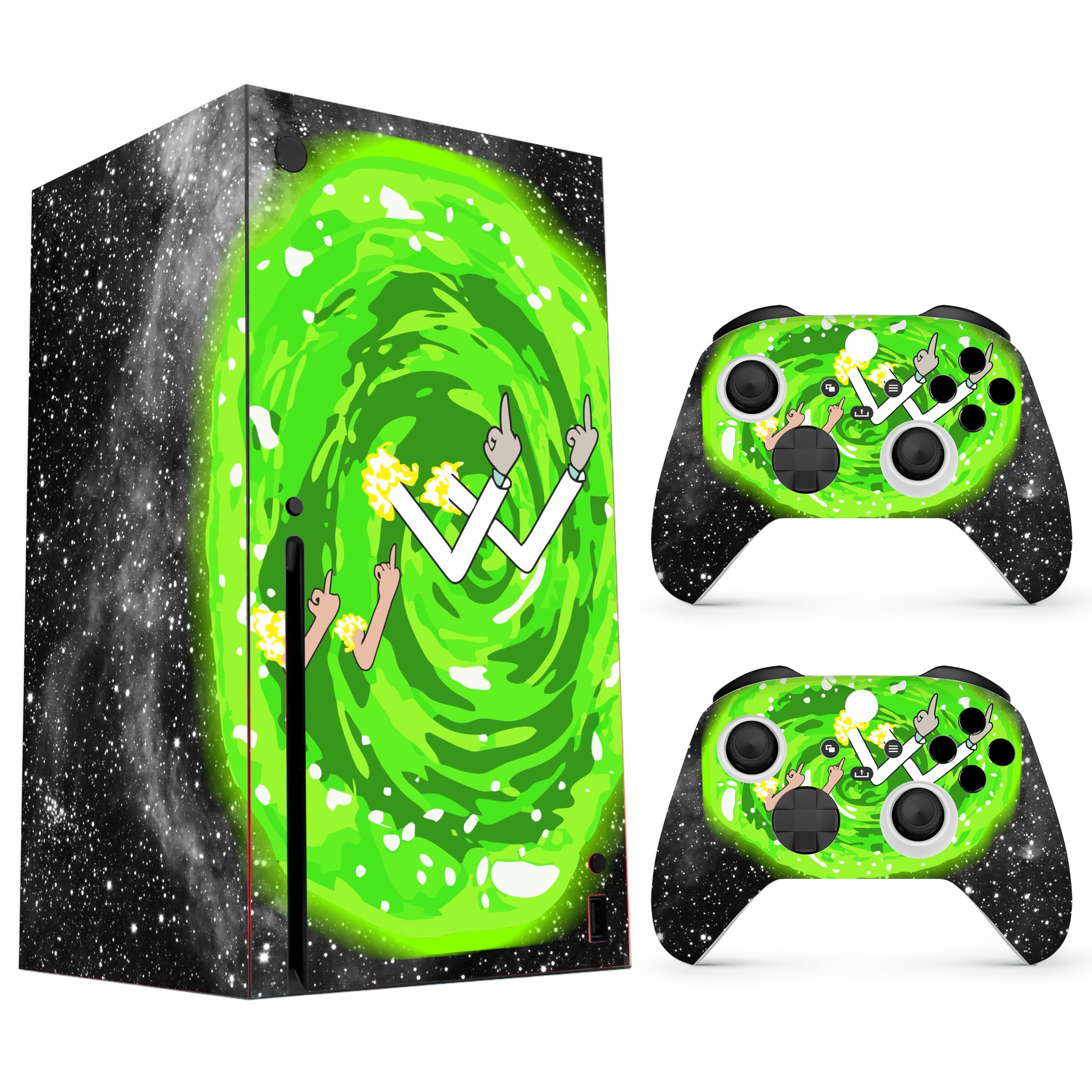 HK Studio Magic Portal calcomanía para X-Box Series X, Impermeable, sin Burbujas, protección Completa de la Consola, Incluye 2 Fundas de Controlador