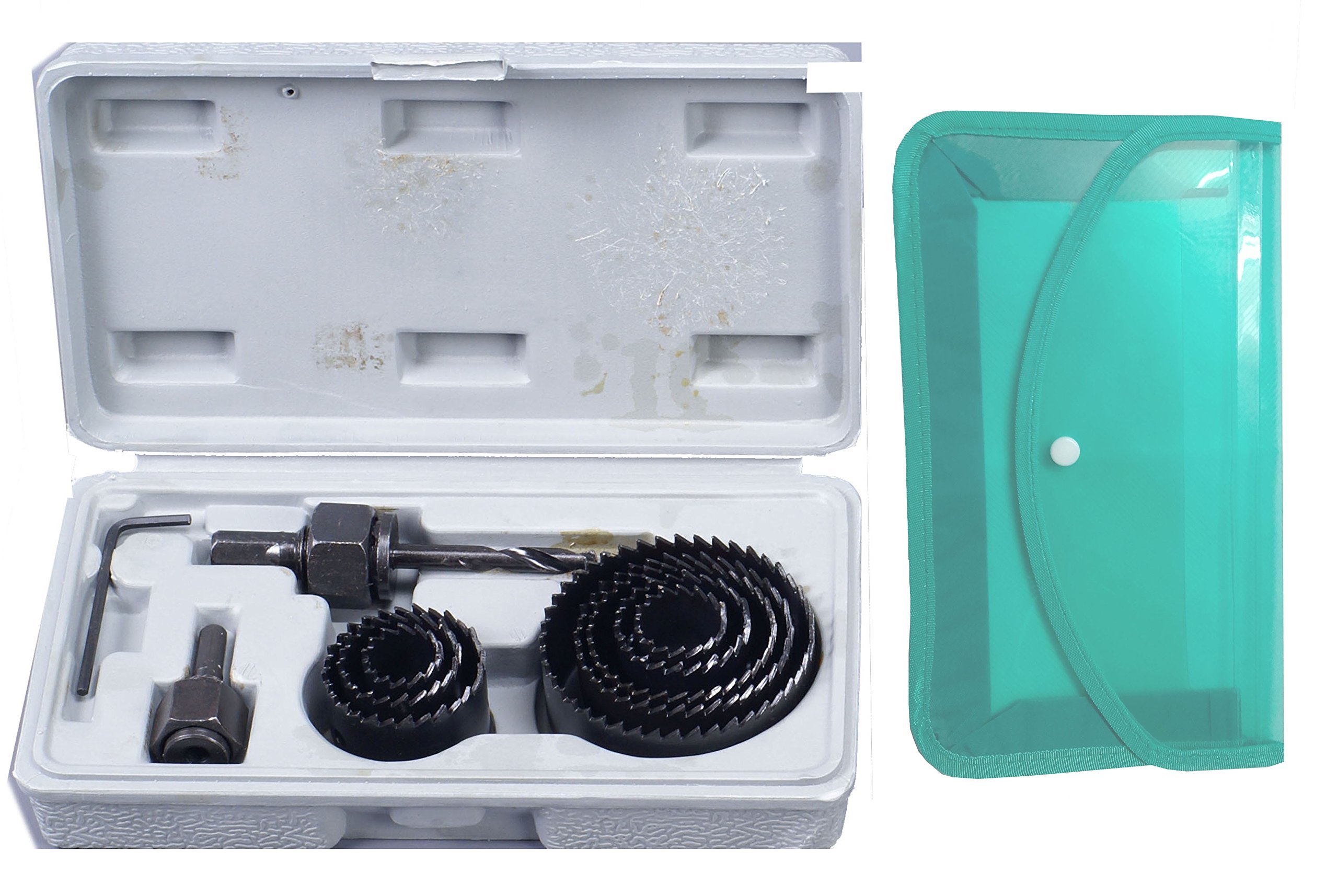 DigitalCraft HJGGJF2 11 Pieces Hole Saw Cutting Set Kit 19 64 mm Wood, Boards, Plastic and Sofal Mefal