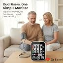 Dr Excel Digital BP Monitor - Blood Pressure Check Machine for Home & Clinic Use, Voice Report, 198 Group Memory, High Accuracy, One Touch Operation, Automatic Pulse Rate Detection, Compact & Reliable gallery image