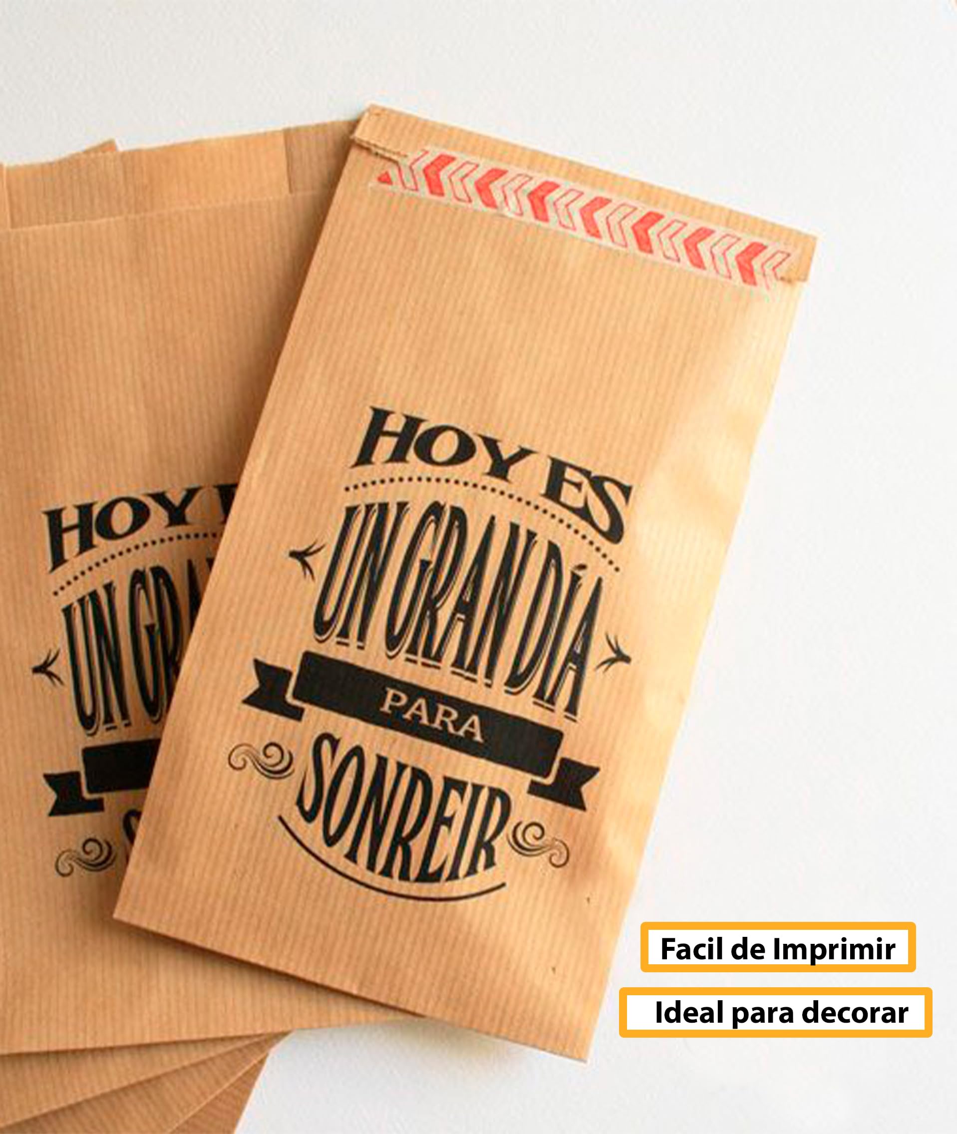 Ruby - 100Pcs Sacchetto Di Carta Marrone Kraft Sacchetti - Foto 13