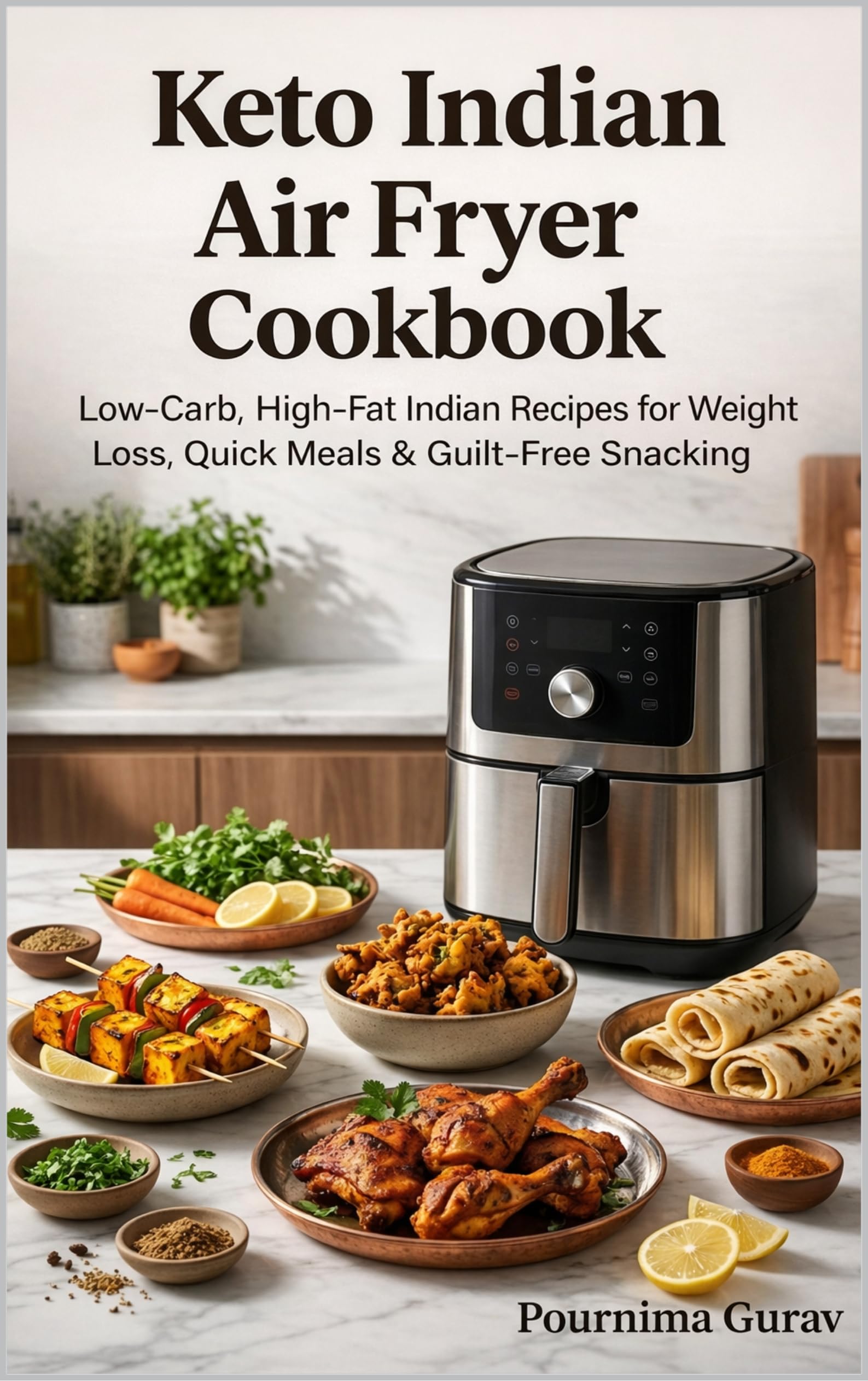Keto Indian Air Fryer Cookbook: Low-Carb, High-Fat Indian Recipes for Weight Loss, Quick Meals & Guilt-Free Snacking (English Edition)