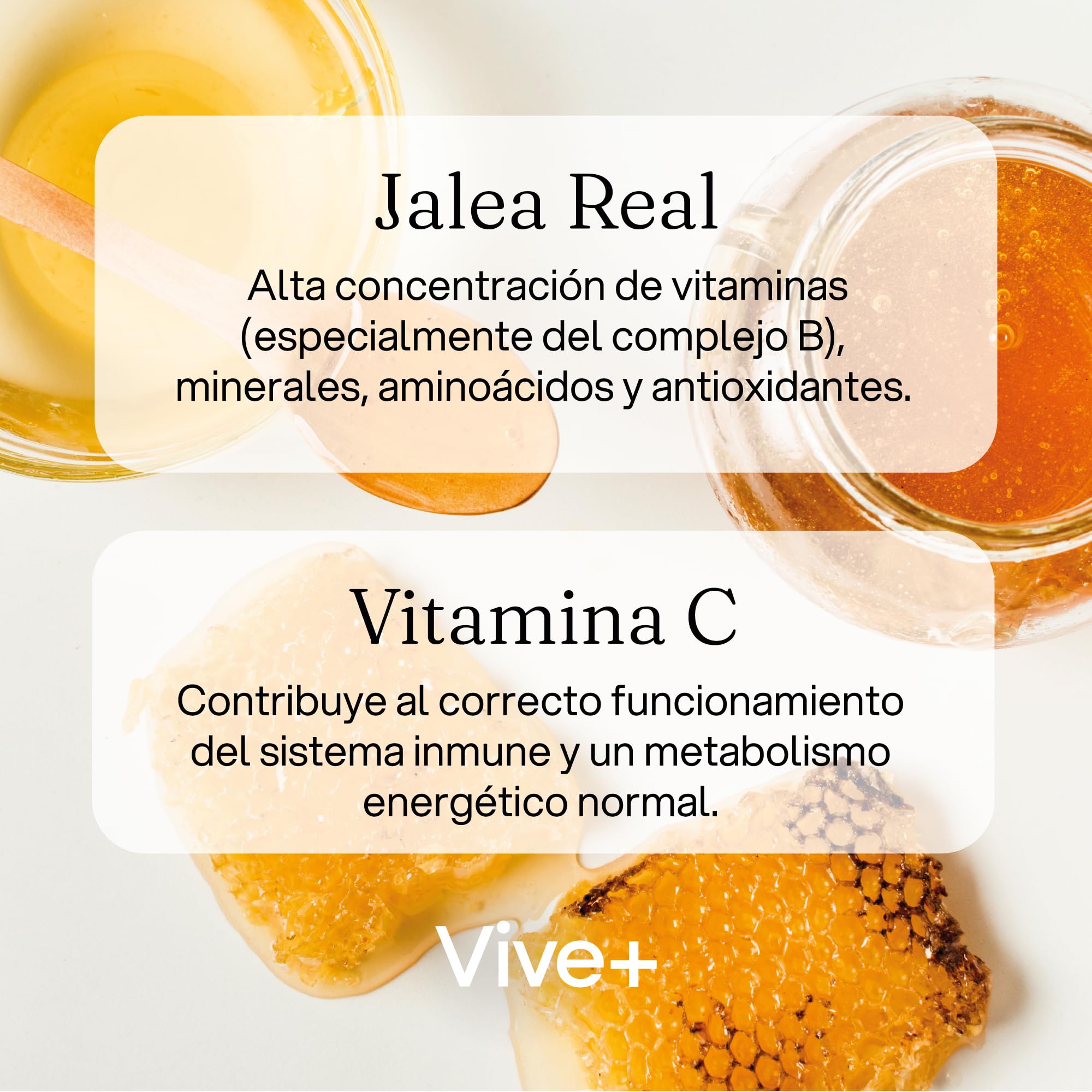 Vive+ Jalea Real – 12 Viales – Suplemento Energético Natural con Vitamina C – Refuerza el Sistema Inmunológico y Reduce el Cansancio – Fórmula Concentrada para Vitalidad y Bienestar