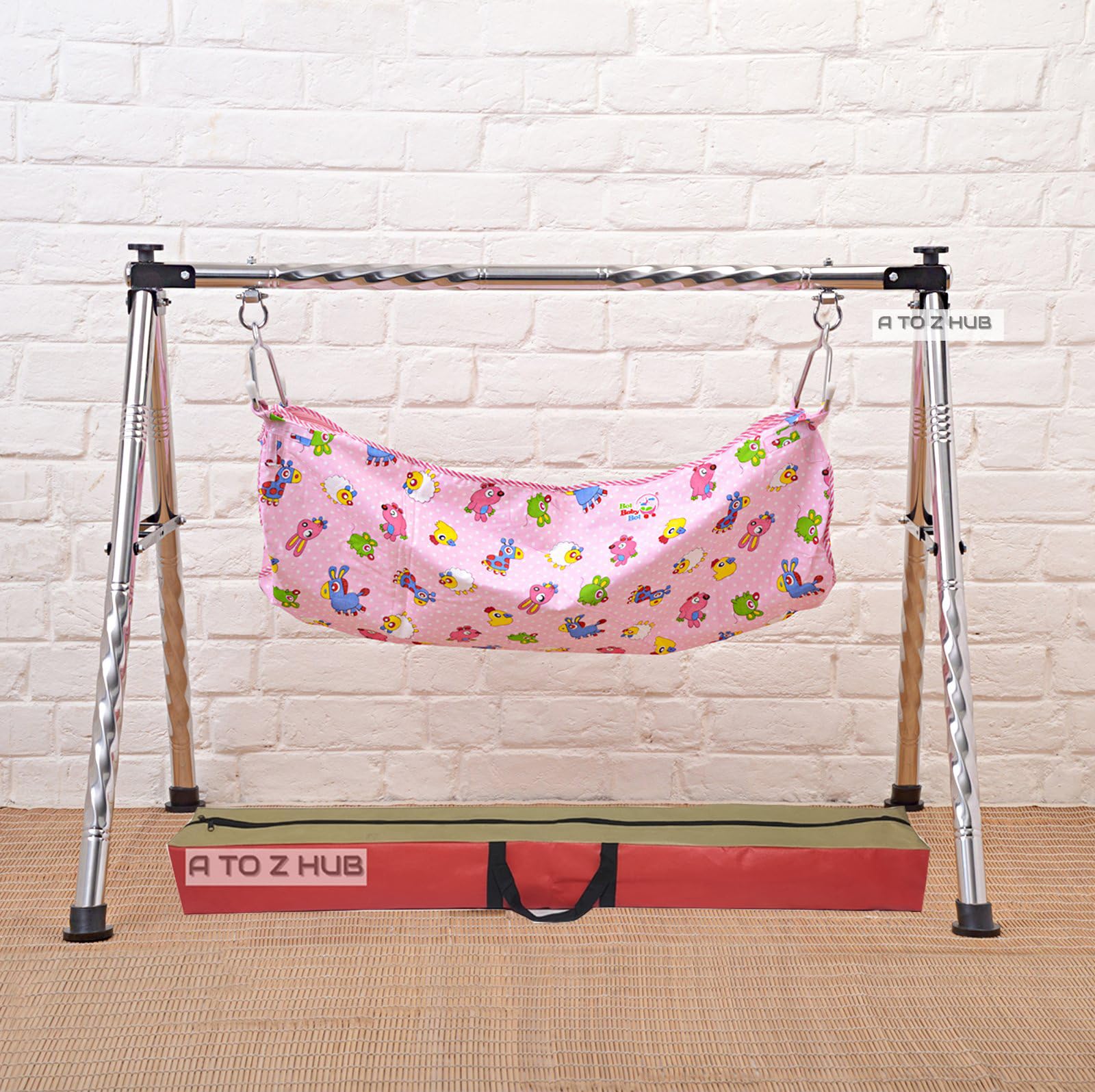 A to Z Hub Boy's and Girl's Portable Folding ghodiyu,with Free Indian Style Cotton Cloth with Mosquito net.!-image-30