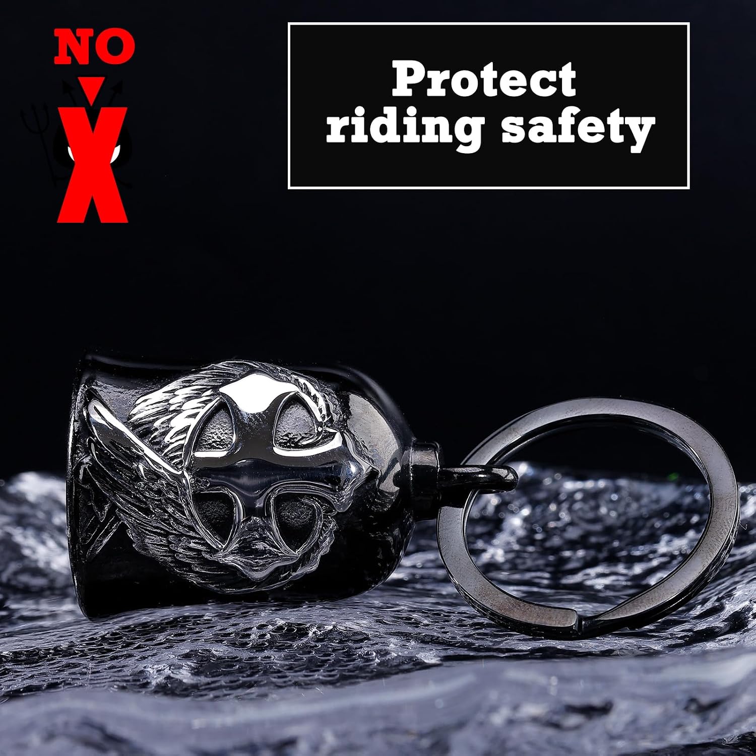 Motorcycle for Bells - Motorcycle Angel Bell for Men Women,Bell Biker Accessory,Guard Riding Safety