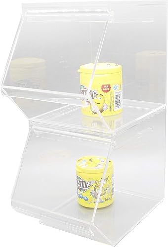 Miniatura 3 de FixtureDisplays Contenedor acrílico para dulces de 1 galón con puerta deslizante y soporte para cucharadas 19493