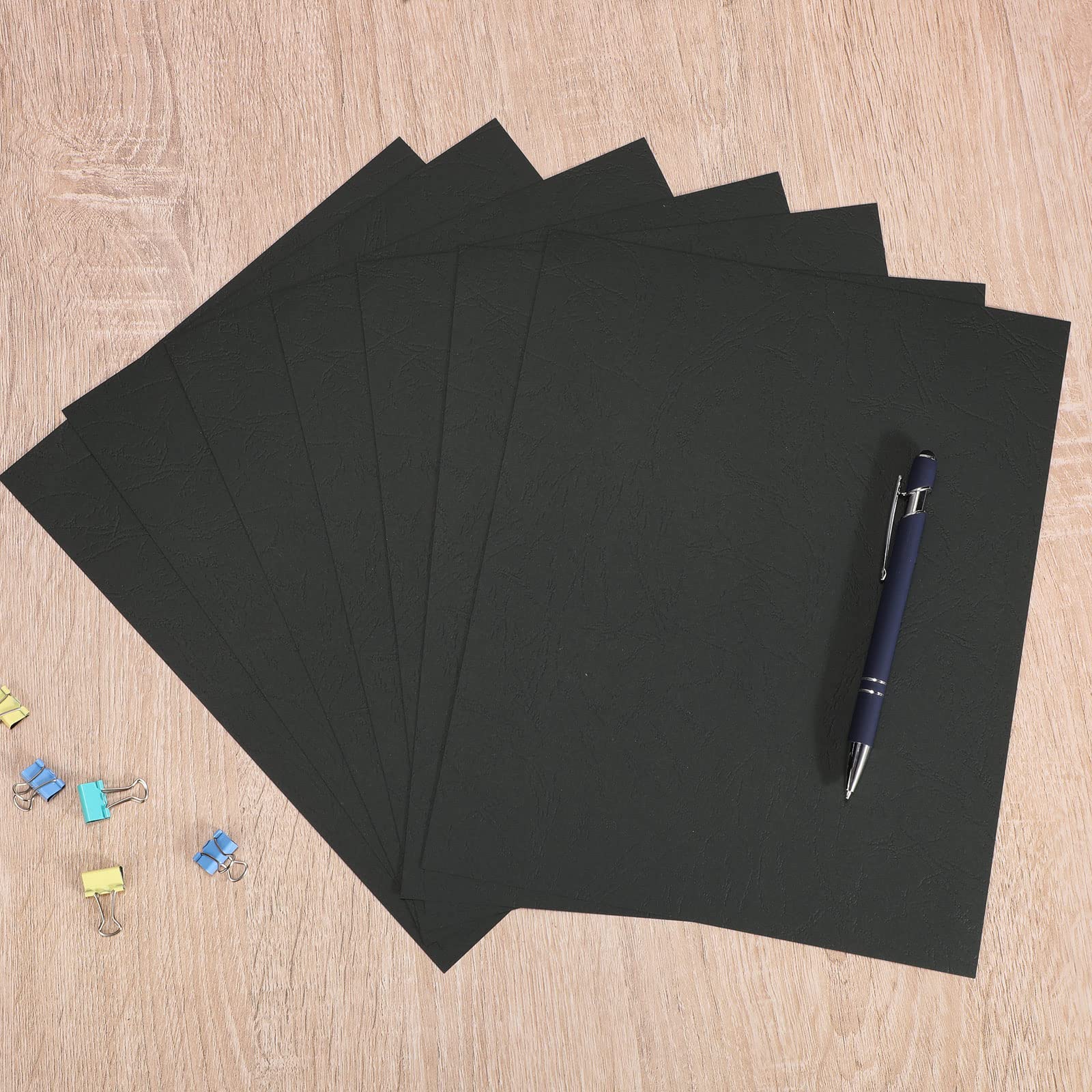Jetec 300 Pack 12 Mil Leather Texture Paper Binding Covers and
