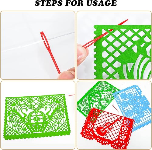 Miniatura 4 de 4 pancartas de fieltro para fiesta mexicana (11.8 x 7.9 pulgadas), cartel de fiesta del Cinco de Mayo Día de los Muertos Día de los Muertos, Fiesta