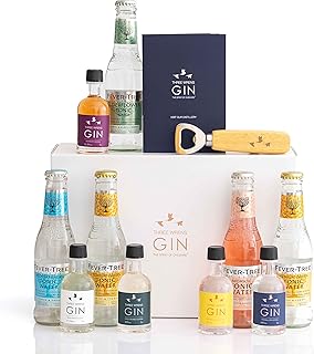 Three Wrens Gin Tasting Gift Set | Gin Gift Set (5 x 50ml) – Perfect Gin Box Gift Set for Gin Lovers | Contains Three Wrens Gin Miniatures Paired with 5 x Fever Tree Tonics and Perfect Serve Booklet