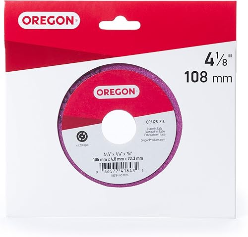 Oregon Muela abrasiva de afilador de cadena 316 pulgadas de grosor, para paso de 0.325 pulgadas (solo cadenas de la serie 20, 21, 22, 95), paso de