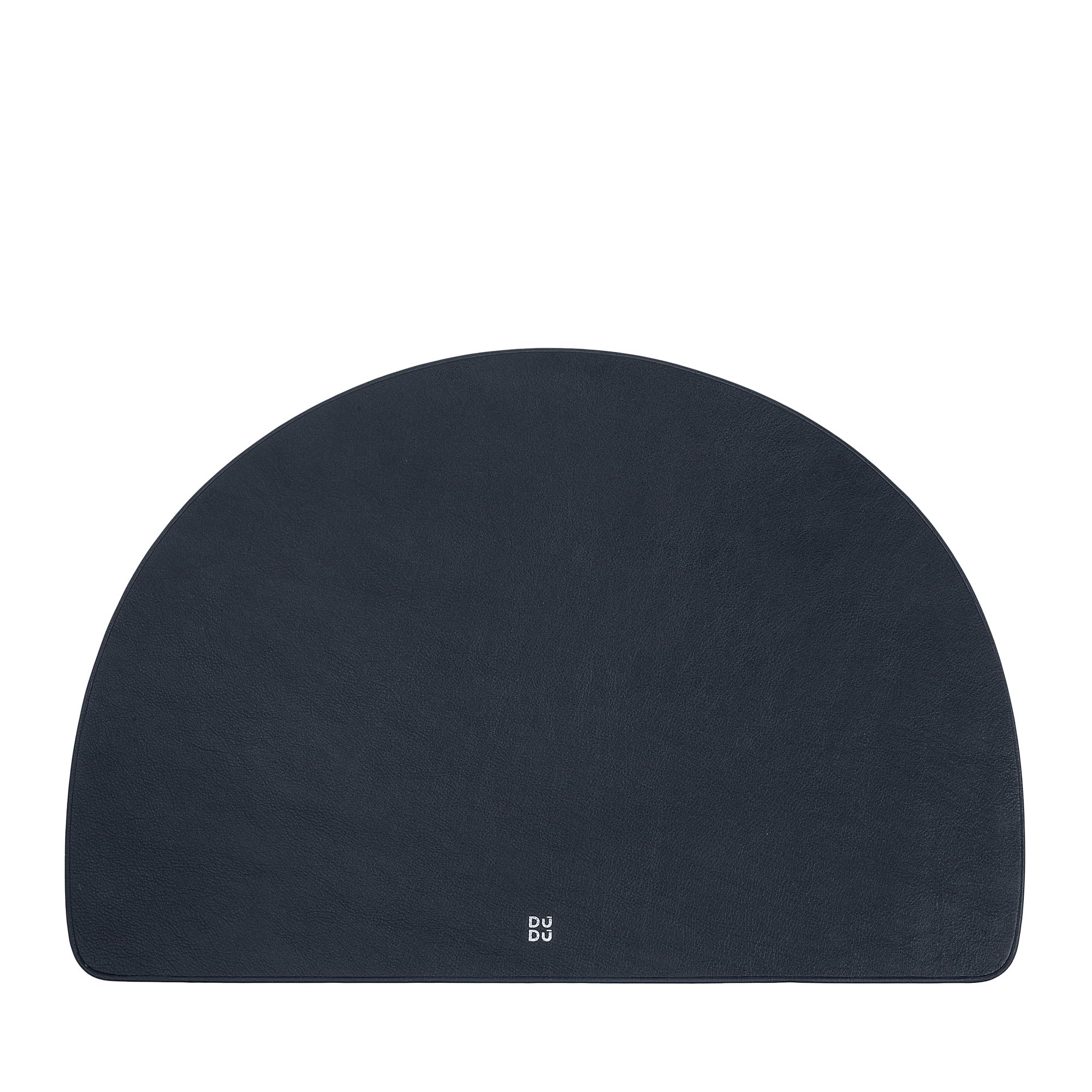 DUDU Mantel Americano de Cuero, manteles para Desayuno, Almuerzo, Doble Cara, Antideslizante, Media Luna 44x30 cm, Bicolor Navy