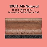 Vista 8 de Vinyl Supply Co.- Juego de pinceles para discos de vinilo 3 en 1, cepillo para discos de vinilo de pelo de cabra, almohadilla de terciopelo