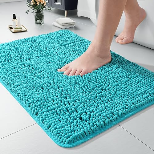Miniatura 13 de LOCHAS - Tapete peludo, lavable, antideslizante y absorbente de 24 x 17 pulgadas, para baño, bañera o ducha, afelpado, de felpilla, suave, color