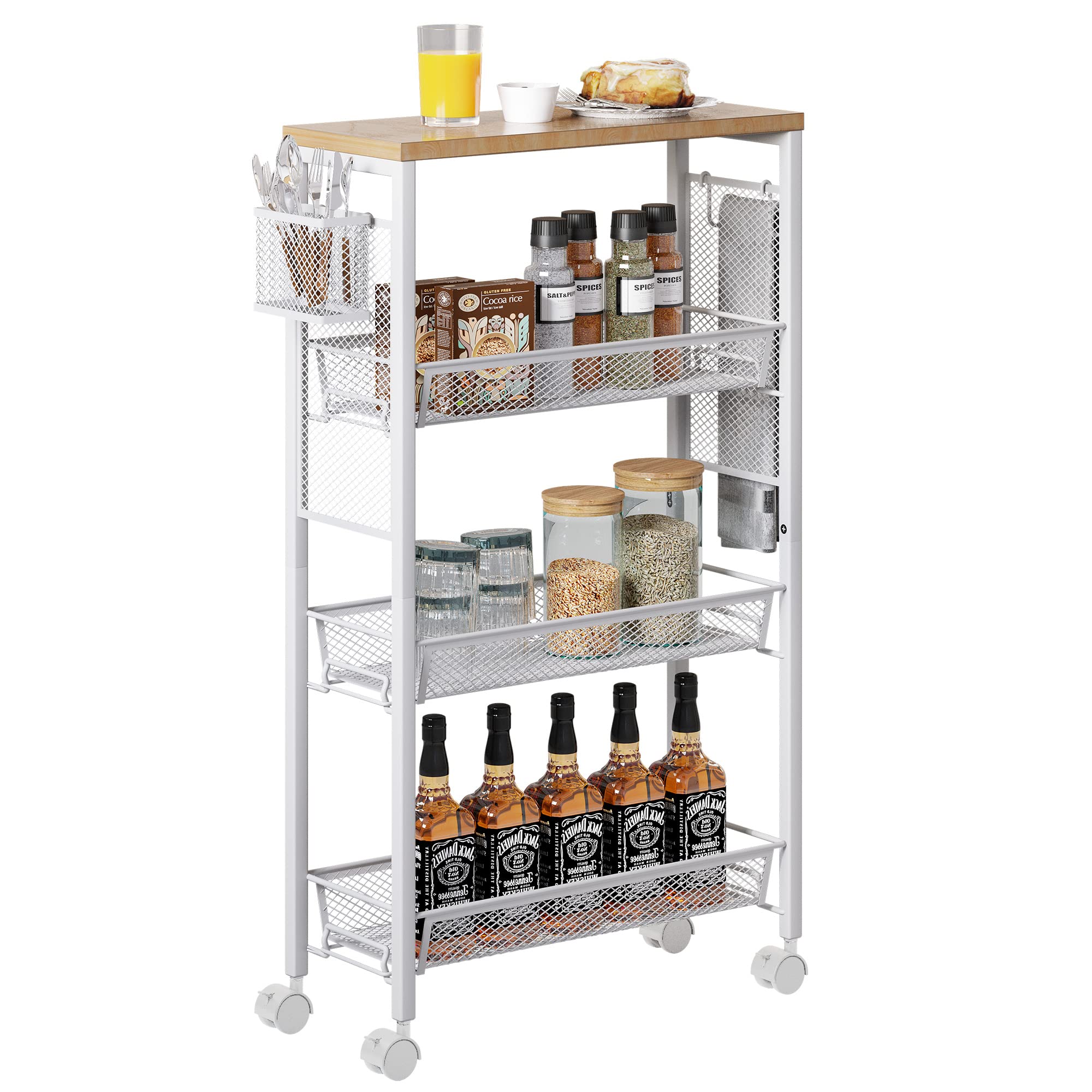 YITAHOME 4Tier Slim Rolling Cart, Kitchen Cart with Wheels for sale Mesa, AZ Nellis Auction