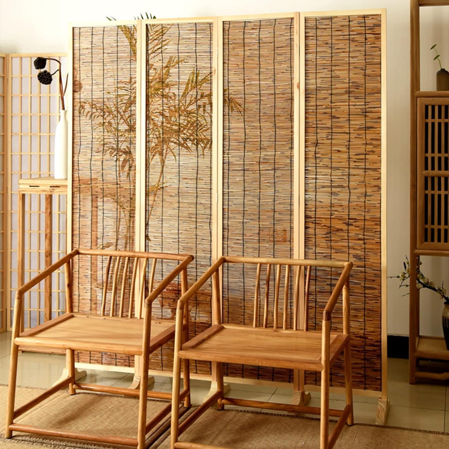 和風パーテーション 木製 障子 6連 和風パーテーション 木製 障子 6連