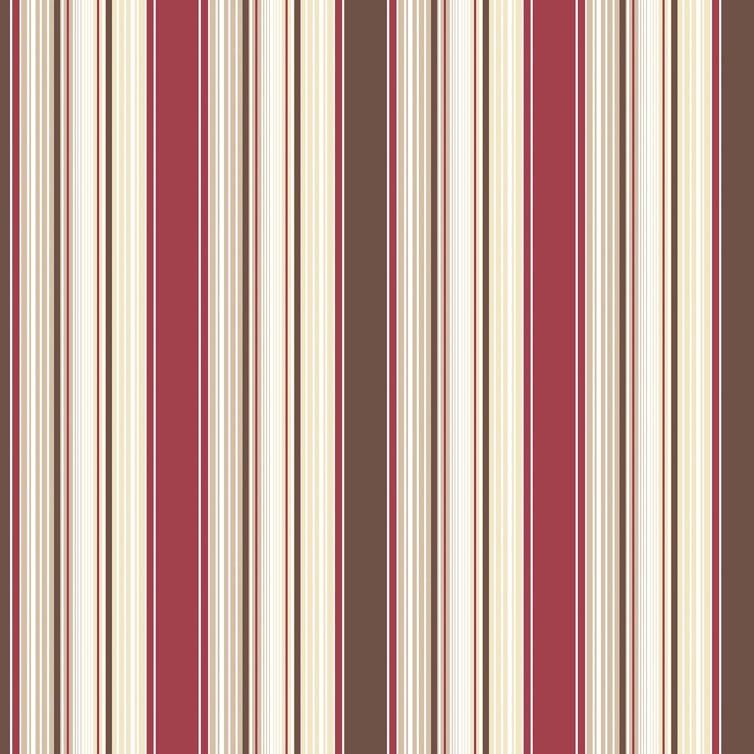 Galerie Red/Beige G67529 Smart Stripes 2, Multi Width Stripes Design Wallpaper, 10M X 53Cm